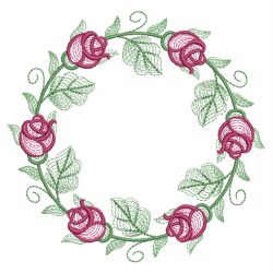 Rippled Heirloom Roses 15(Md) machine embroidery designs