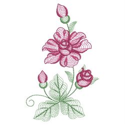 Rippled Heirloom Roses 17(Sm) machine embroidery designs