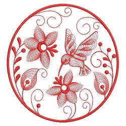 Redwork Rippled Garden 05(Lg) machine embroidery designs