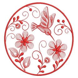 Redwork Rippled Garden 10(Sm) machine embroidery designs