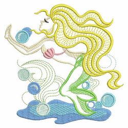 Colorful Mermaid 03(Md) machine embroidery designs