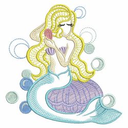 Colorful Mermaid 04(Md) machine embroidery designs