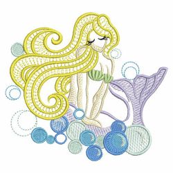 Colorful Mermaid 06(Md) machine embroidery designs