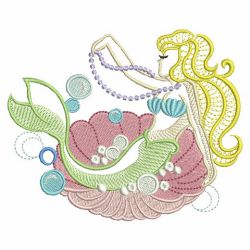 Colorful Mermaid 08(Lg) machine embroidery designs