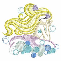 Colorful Mermaid 09(Lg) machine embroidery designs