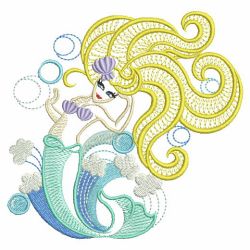 Colorful Mermaid 10(Md) machine embroidery designs