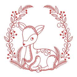 Redwork Forest animals 10(Md) machine embroidery designs