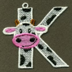FSL Cow Alphabet 11 machine embroidery designs