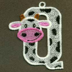 FSL Cow Alphabet 17 machine embroidery designs