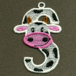 FSL Cow Alphabet 19 machine embroidery designs