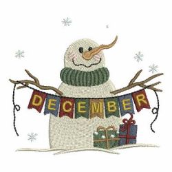 12 Months Of Snowman 12 machine embroidery designs