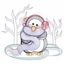 Rippled Penguin 06(Lg) machine embroidery designs