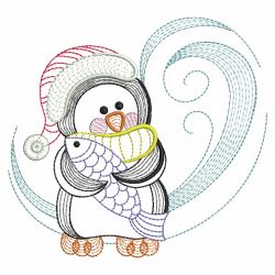 Rippled Penguin 09(Md) machine embroidery designs