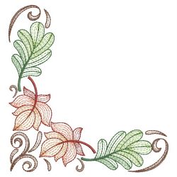Rippled Leaves 05(Md) machine embroidery designs
