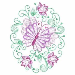 Rippled Dancing Butterfly 09(Md) machine embroidery designs