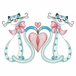 Valentine Cat 06(Md) machine embroidery designs