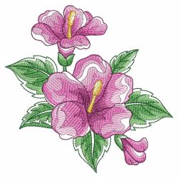 Watercolor Hibiscus(Lg) machine embroidery designs