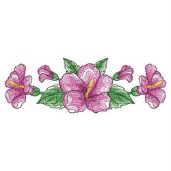 Watercolor Hibiscus 02(Md) machine embroidery designs