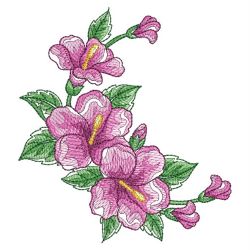 Watercolor Hibiscus 04(Md) machine embroidery designs