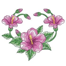 Watercolor Hibiscus 06(Lg) machine embroidery designs