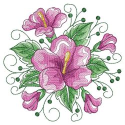 Watercolor Hibiscus 09(Lg) machine embroidery designs