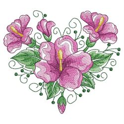 Watercolor Hibiscus 11(Sm) machine embroidery designs