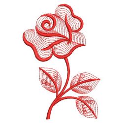 Redwork Valentine Roses 01(Sm) machine embroidery designs