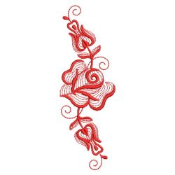 Redwork Valentine Roses 02(Lg) machine embroidery designs