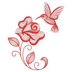 Redwork Valentine Roses 03(Lg) machine embroidery designs