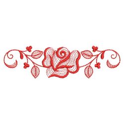 Redwork Valentine Roses 10(Md) machine embroidery designs