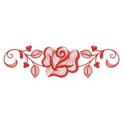 Redwork Valentine Roses 10(Lg)