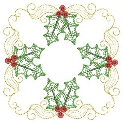 Heirloom Christmas Poinsettia 06(Sm) machine embroidery designs