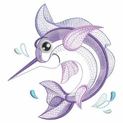 Rippled Sea Animals 07(Lg) machine embroidery designs