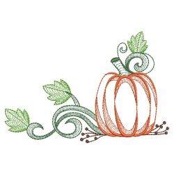 Vintage Autumn Pumpkin 02(Md) machine embroidery designs