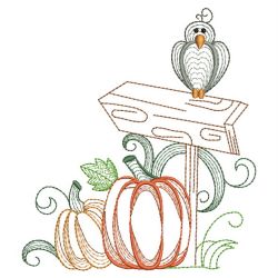 Vintage Autumn Pumpkin 06(Lg) machine embroidery designs