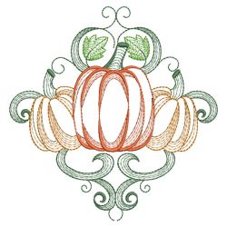 Vintage Autumn Pumpkin 08(Md) machine embroidery designs