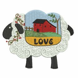 Folk Art Sheep machine embroidery designs