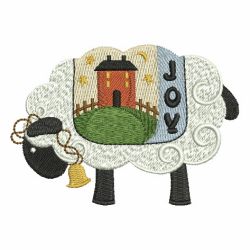 Folk Art Sheep 04 machine embroidery designs