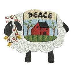 Folk Art Sheep 07 machine embroidery designs