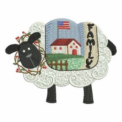 Folk Art Sheep 08 machine embroidery designs