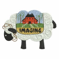 Folk Art Sheep 09 machine embroidery designs