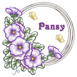 Pansy 4 11(Md) machine embroidery designs