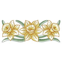 Art Deco Daffodils 03(Sm) machine embroidery designs