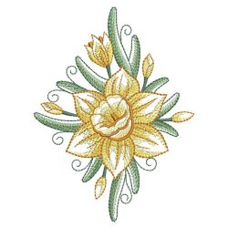 Art Deco Daffodils 06(Md) machine embroidery designs