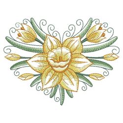 Art Deco Daffodils 08(Sm) machine embroidery designs