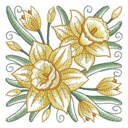Art Deco Daffodils 09(Lg) machine embroidery designs