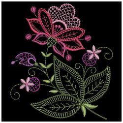 Heirloom Jacobean Flowers 2(Sm) machine embroidery designs