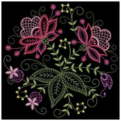Heirloom Jacobean Flowers 2 05(Sm) machine embroidery designs