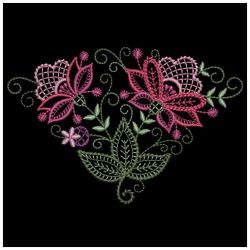 Heirloom Jacobean Flowers 2 07(Sm) machine embroidery designs