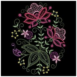 Heirloom Jacobean Flowers 2 08(Sm) machine embroidery designs